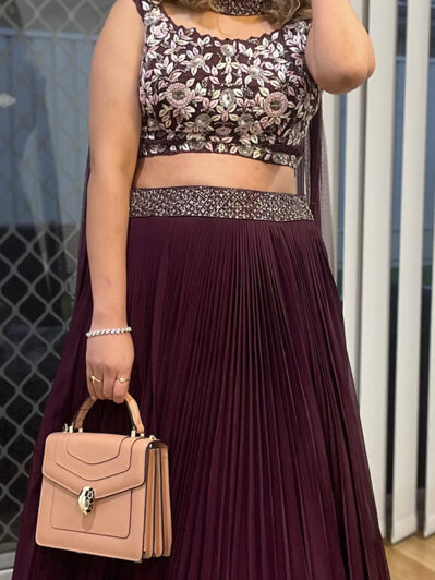 Burgundy Lehenga